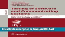 Read Testing of Software and Communicating Systems: 20th IFIP TC 6/WG 6.1 International