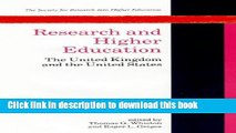 Read Research and Higher Education: The United Kingdom and the United States (Society for Research