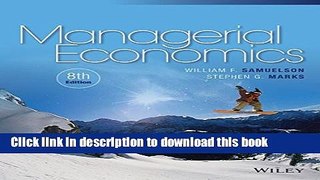 Read Managerial Economics  Ebook Free