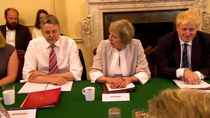 Theresa May holds first Cabinet meeting