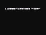 Enjoyed read A Guide to Basic Econometric Techniques
