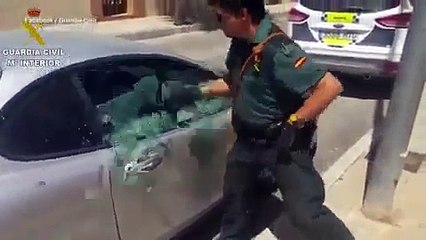 Polícia parte vidro de carro para salvar cão prestes a sufocar