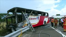 Tourist bus catches fire in Taiwan killing 26 people