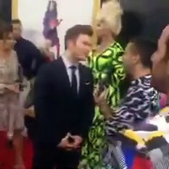 Chris Colfer on the red carpet of Absolutely Fabulous: The Movie US premiere - July 18, 2016