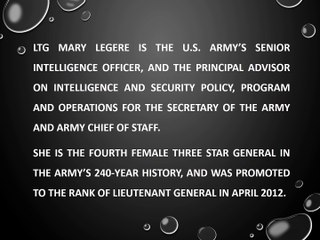 LTG Mary Legere - Army's Senior Intelligence Officer