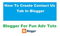 How To Add Contact From In Blogger Page - Hindi Urdu
