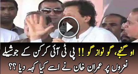 Download Video: او گنجے، گو نواز گو !! پی ٹی آئی کارکن کے جوشیلے نعروں پر عمران خان نے اسے جلسے میں کیا کہہ دیا ؟؟ جلسہ گاہ میں شور مچ گ