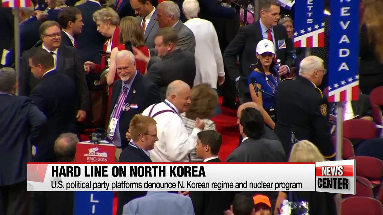 U.S. political party platforms slam N. Korea and its nuclear program