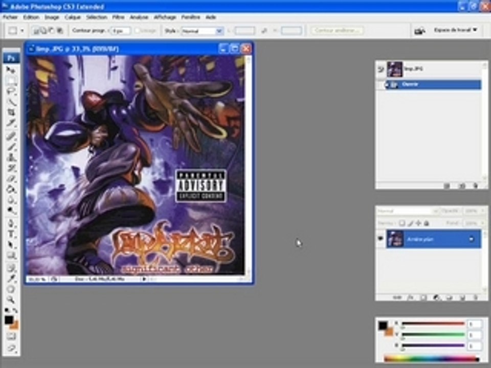 Tutoriel photoshop sans découpe d'image...