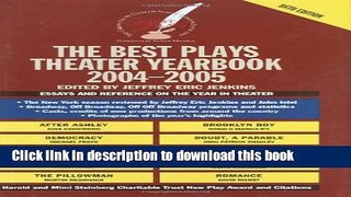 Read The Best Plays Theater Yearbook 2004-2005 (Best Plays)  PDF Free