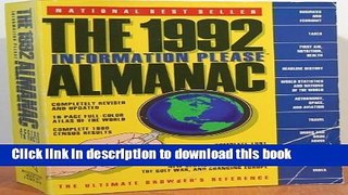 Read The 1992 Information Please Almanac  Ebook Free