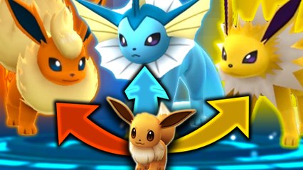 Pokemon Go How to evolve Eevee into a Vaporeon Jolteon or Flareon