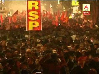 Left front's protest rally in Kolkata against attack on Rezzak Mollah at Bhangor