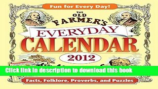 Read The Old Farmer s Almanac 2012 Everyday Calendar  PDF Free