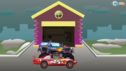 МУЛЬТИКИ про машинки. Монстр Трак и Гоночные Машинки - Скоростная Гонка. Сборник мультиков