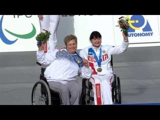 Women's javelin F54 | Victory Ceremony | 2016 IPC Athletics European Championships Grosseto