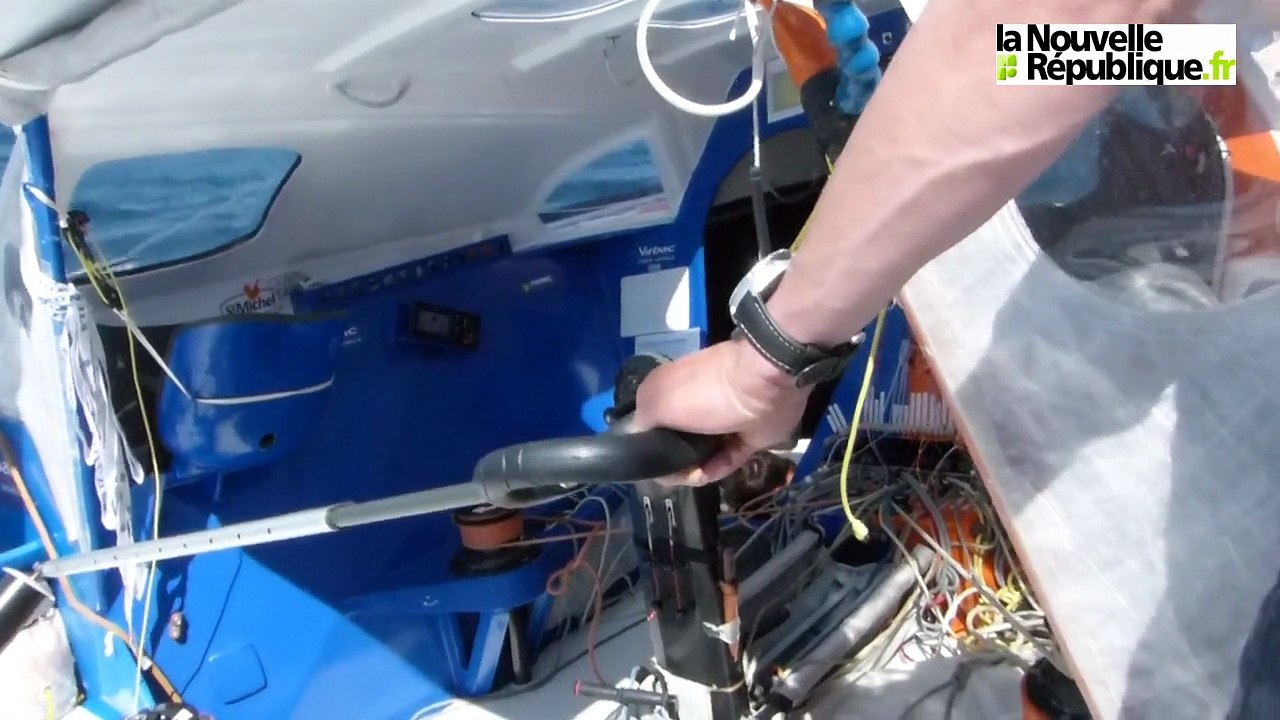 VIDEO. Vendée Globe 2016 : Jean-Pierre Dick (Saint-Michel Virbac) à l'échauffement