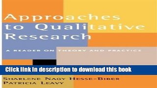 Read Books Approaches to Qualitative Research: A Reader on Theory and Practice E-Book Free