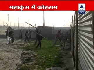 Saints create ruckus at Kumbh Mela in Allahabad
