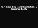 READ book  Nolo's Guide to Social Security Disability: Getting & Keeping Your Benefits  Full