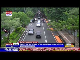 Jelang Pergantian Tahun, 4 Jalan Protokol Surabaya Ditutup