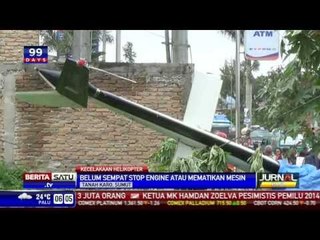 Helikopter Belum Sempat Mematikan Mesin Kemudian Jatuh