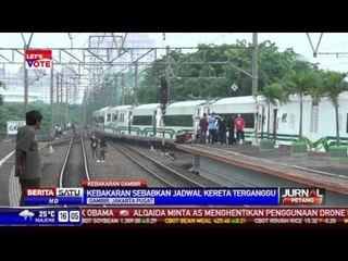 Kebakaran di Stasiun Gambir Ganggu Jadwal Kereta