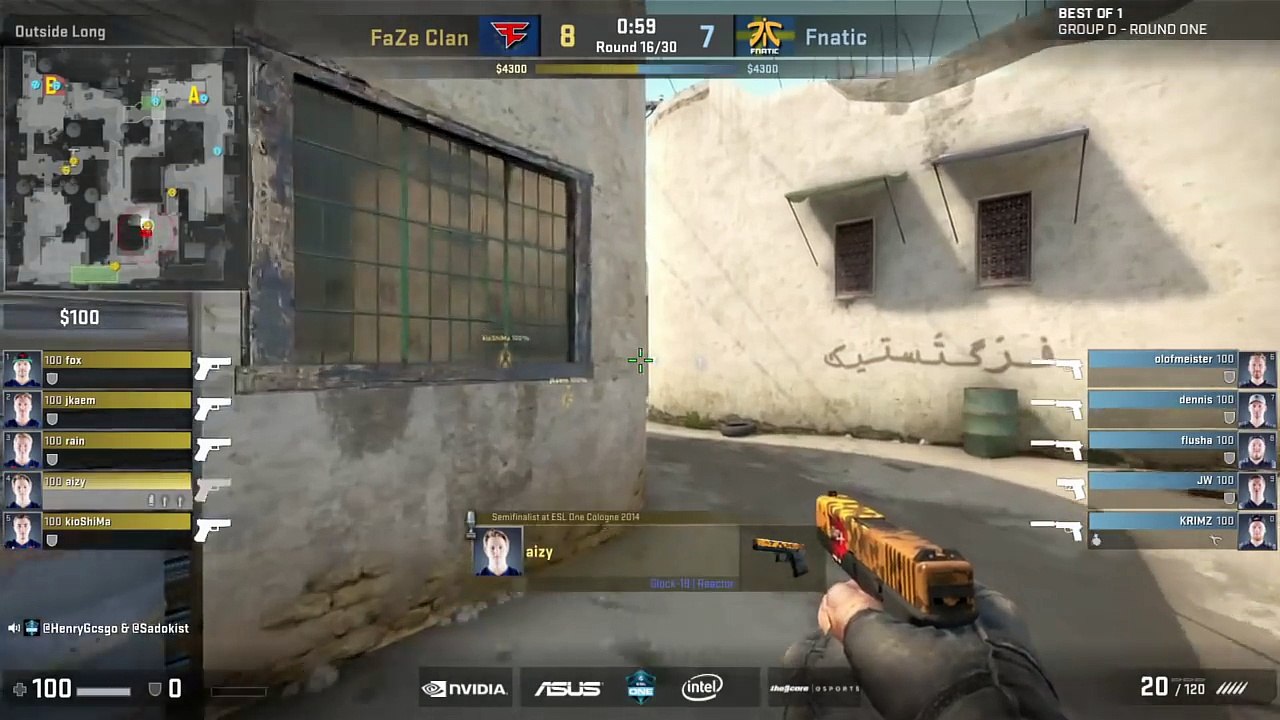 CS-GO - Fnatic vs. FaZe [Dust2] - ESL One Cologne 2016 - Group D_85