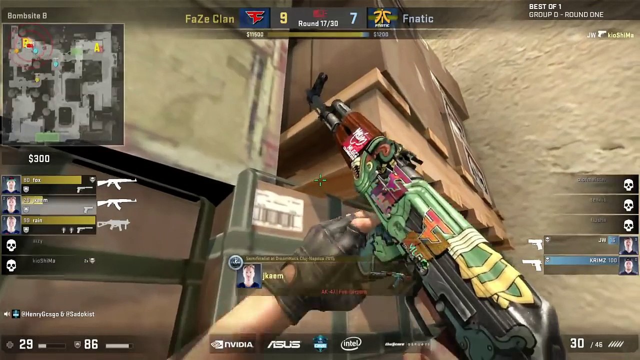CS-GO - Fnatic vs. FaZe [Dust2] - ESL One Cologne 2016 - Group D_90