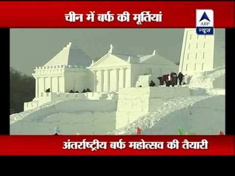 Huge snow sculpture amazes visitors in China