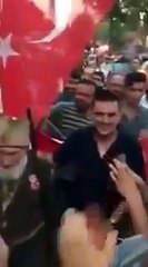 An elderly Ottoman Empire soldier wears his uniform again, comes out to support Erdogan after failed Coup