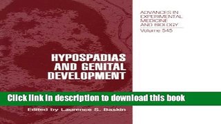Download Hypospadias and Genital Development  Ebook Online