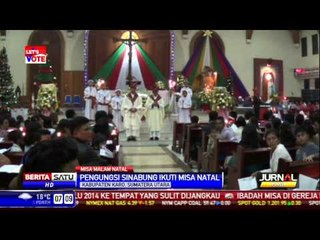 Pengungsi Sinabung Ikuti Misa Natal dengan Khidmat