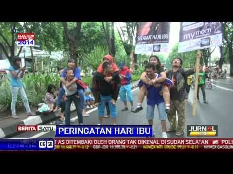 Rayakan Hari Ibu dengan Lomba Suami Gendong Istri
