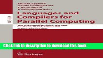 Download Languages and Compilers for Parallel Computing: 18th International Workshop, LCPC 2005,