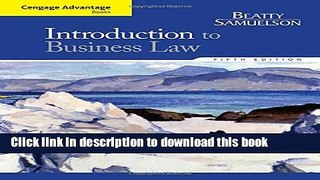Read Cengage Advantage Books: Introduction to Business Law Ebook Free