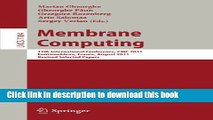 Read Membrane Computing: 12th International Conference, CMC 2011, Fontainebleau, France, August