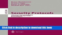 Read Security Protocols: 10th International Workshop, Cambridge, UK, April 17-19, 2002, Revised