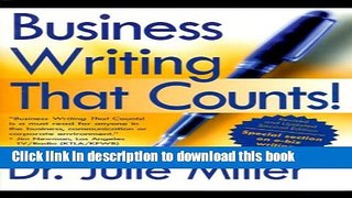 Read Business Writing That Counts Ebook Free