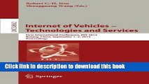 Read Internet of Vehicles -- Technologies and Services: First International Conference, IOV 2014,