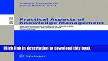 Read Practical Aspects of Knowledge Management: 5th International Conference, PAKM 2004, Vienna,