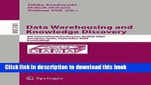 Read Data Warehousing and Knowledge Discovery: 6th International Conference, DaWaK 2004, Zaragoza,