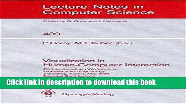 Read Visualization in Human-Computer Interaction: 7th Interdisciplinary Workshop on Informatics