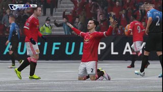 FIFA16 Luke Shaw pass and Zlatan Ibrahimovic middle shot goal(Manchester United)