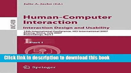 Read Human-Computer Interaction. Interaction Design and Usability: 12th International Conference,