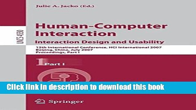 Read Human-Computer Interaction. Interaction Design and Usability: 12th International Conference,