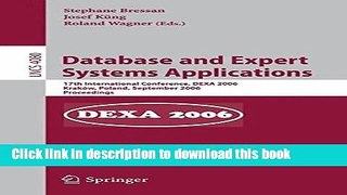 Read Database and Expert Systems Applications: 17th International Conference, DEXA 2006, Krakow,