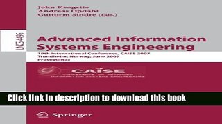 Read Advanced Information Systems Engineering: 19th International Conference, CAiSE 2007,