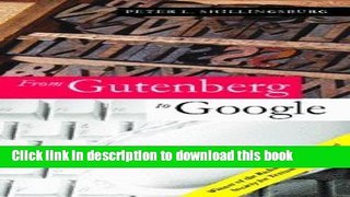 Download From Gutenberg to Google: Electronic Representations of Literary Texts  Ebook Free