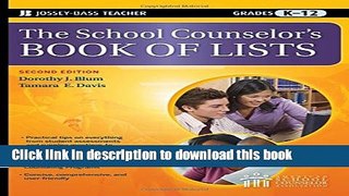 Read The School Counselor s Book of Lists Ebook Free